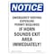 Signmission OSHA Notice, 5" Height, Emergency Venting Exposure Permit Sign, 5" X 3.5", Portrait OS-NS-D-35-V-11934 - alternate 1